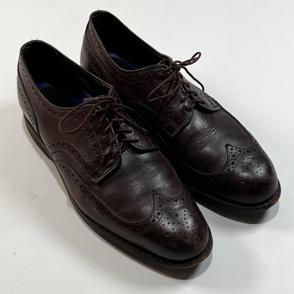 Allen Edmonds Road Warriors Mens Oxfords Dress Shoes Brown Leather Wingtip 8D